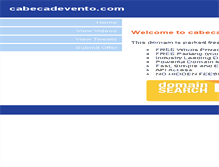 Tablet Screenshot of cabecadevento.com